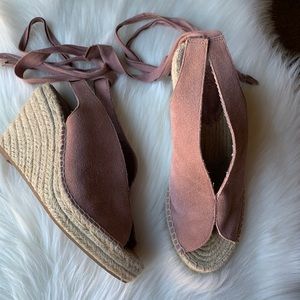 Seychelles espadrille ankle tie wedge